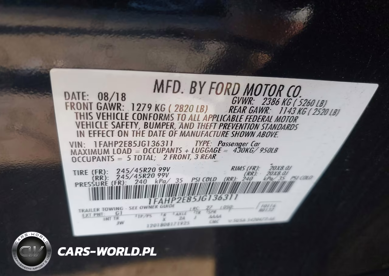 2018 Ford Taurus Sel VIN:1FAHP2E85JG136311 - 9