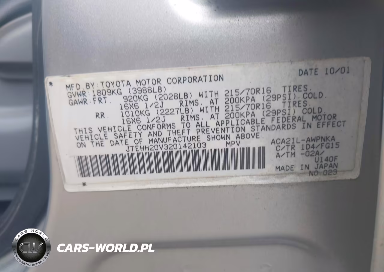 2002 Toyota Rav4 VIN:JTEHH20V320142103 - 9
