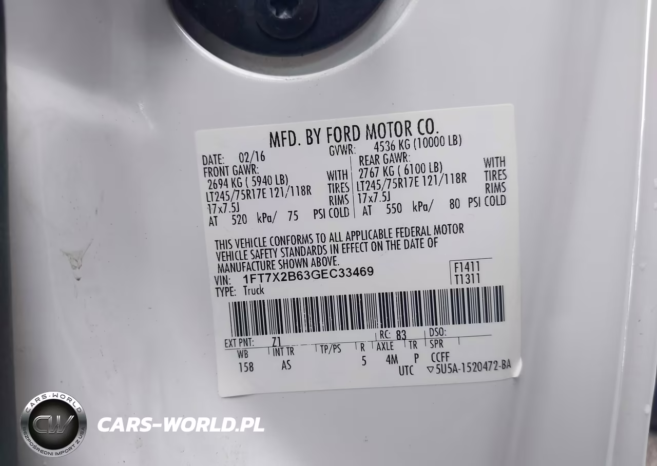 2016 Ford F-250 Xl VIN:1FT7X2B63GEC33469 - 9