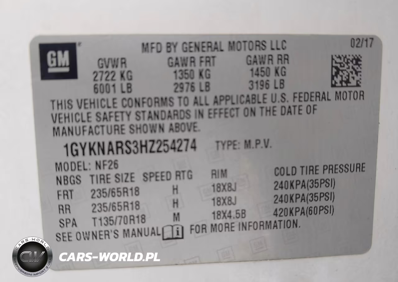 2017 Cadillac Xt5 Standard VIN:1GYKNARS3HZ254274 - 9