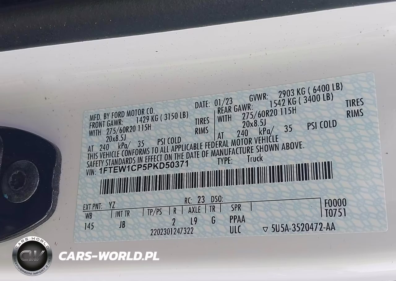 2023 Ford F-150 Xl VIN:1FTEW1CP5PKD50371 - 9