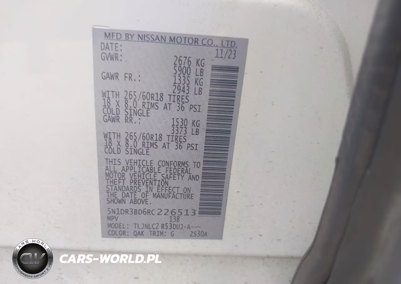 2024 Nissan Pathfinder Rock Creek 4Wd VIN:5N1DR3BD6RC226513 - 9