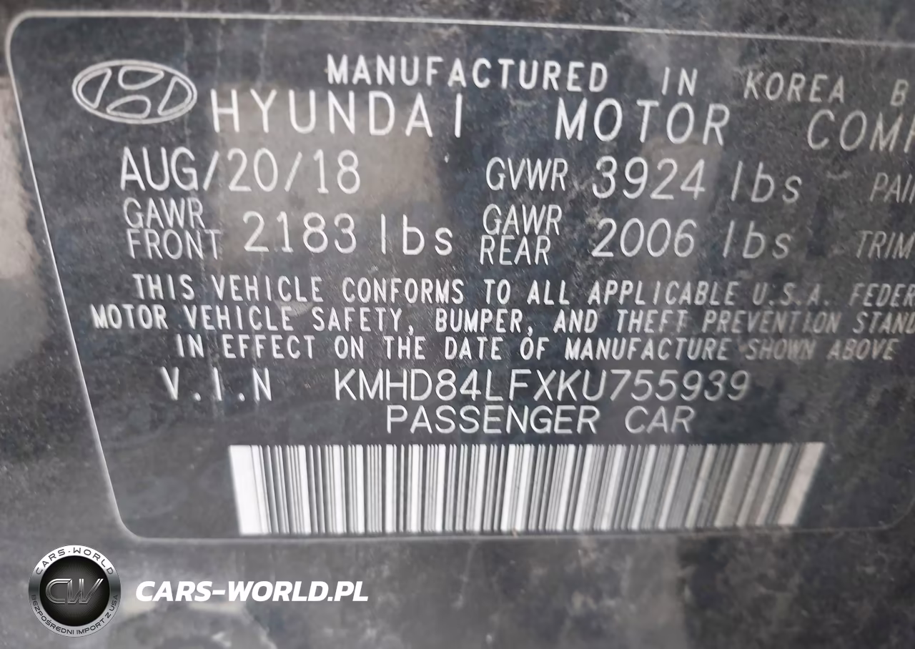 2019 Hyundai Elantra Sel VIN:KMHD84LFXKU755939 - 9
