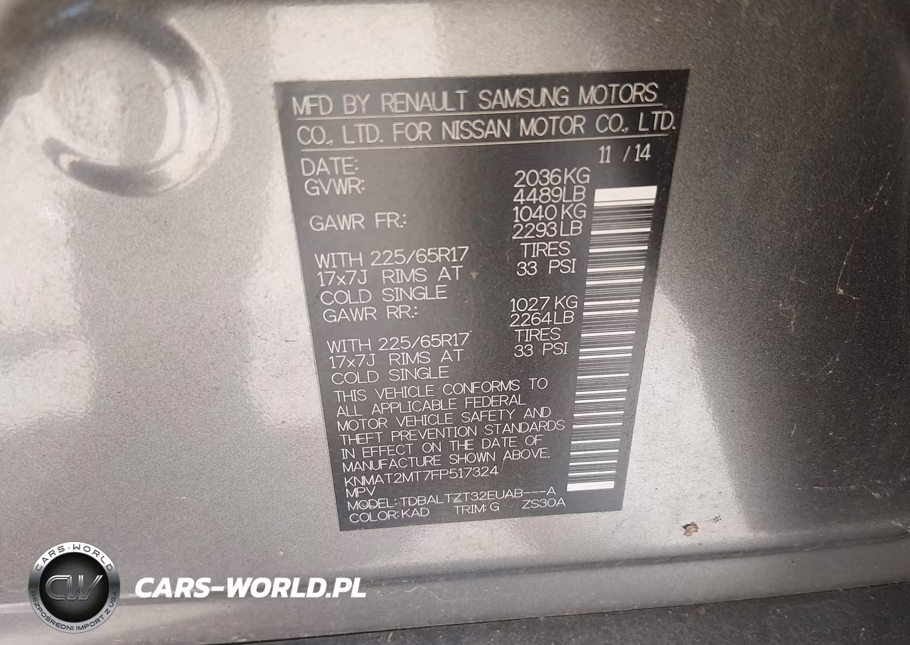 2015 Nissan Rogue Sv VIN:KNMAT2MT7FP517324 - 9