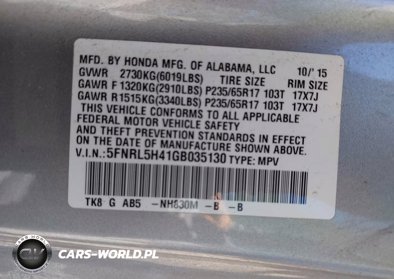 2016 Honda Odyssey Ex VIN:5FNRL5H41GB035130 - 9
