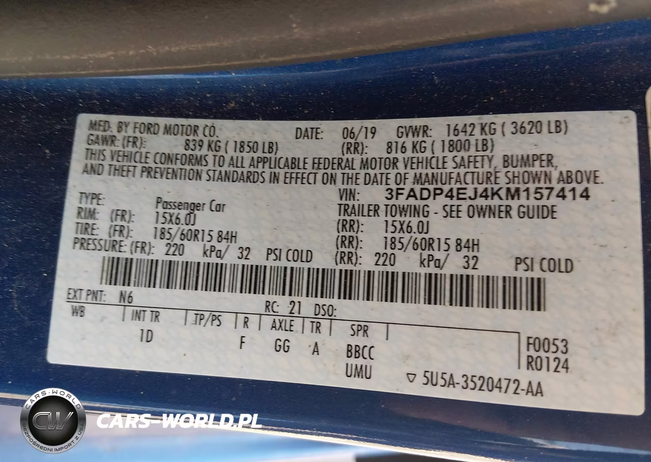 2019 Ford Fiesta Se VIN:3FADP4EJ4KM157414 - 9