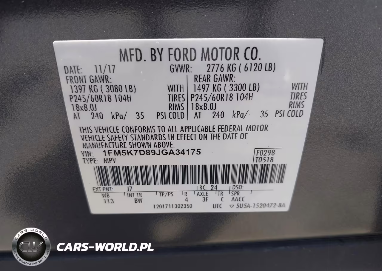 2018 Ford Explorer Xlt VIN:1FM5K7D89JGA34175 - 9