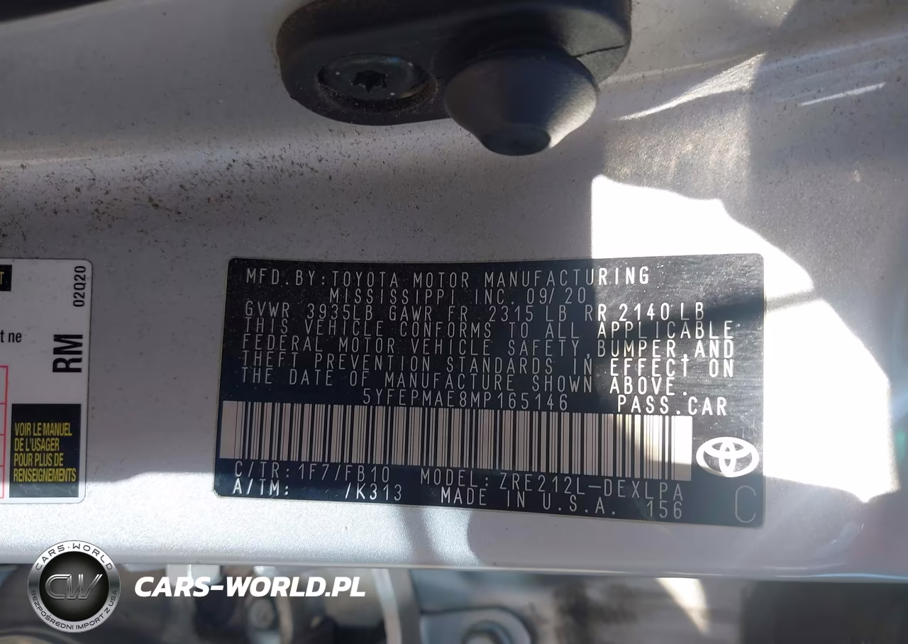2021 Toyota Corolla Le VIN:5YFEPMAE8MP165146 - 9