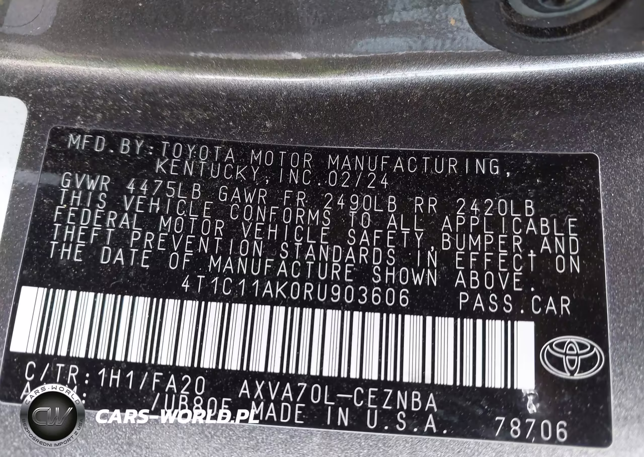 2024 Toyota Camry Le VIN:4T1C11AK0RU903606 - 9