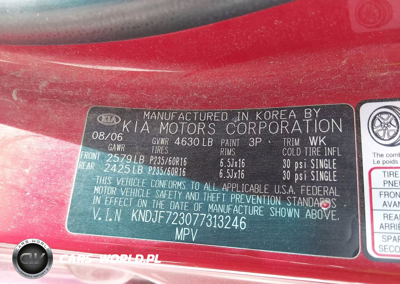 2007 Kia Sportage Lx V6 VIN:KNDJF723077313246 - 9