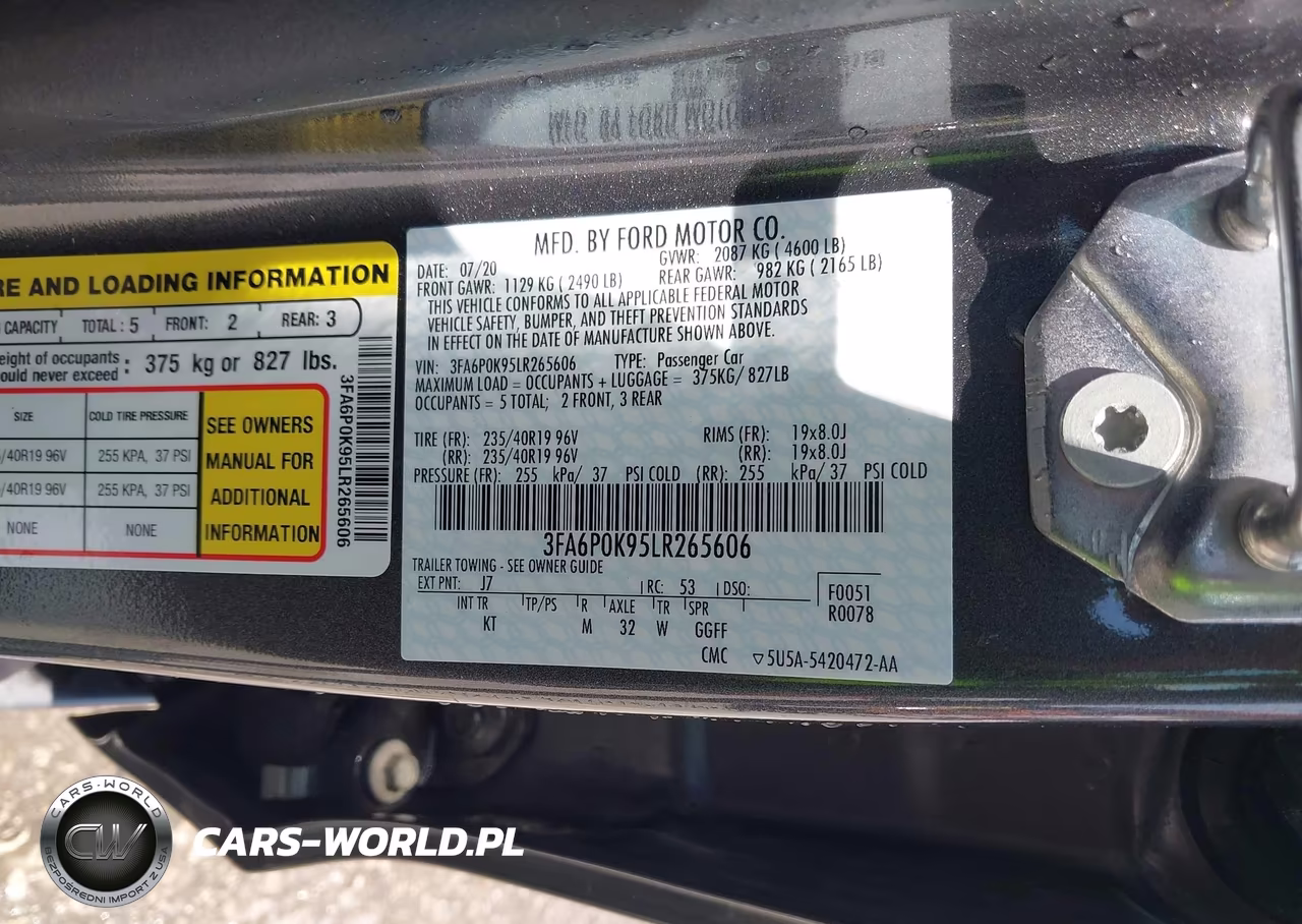 2020 Ford Fusion Titanium VIN:3FA6P0K95LR265606 - 9