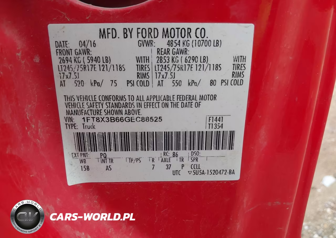 2016 Ford F-350 Xl VIN:1FT8X3B66GEC88525 - 9