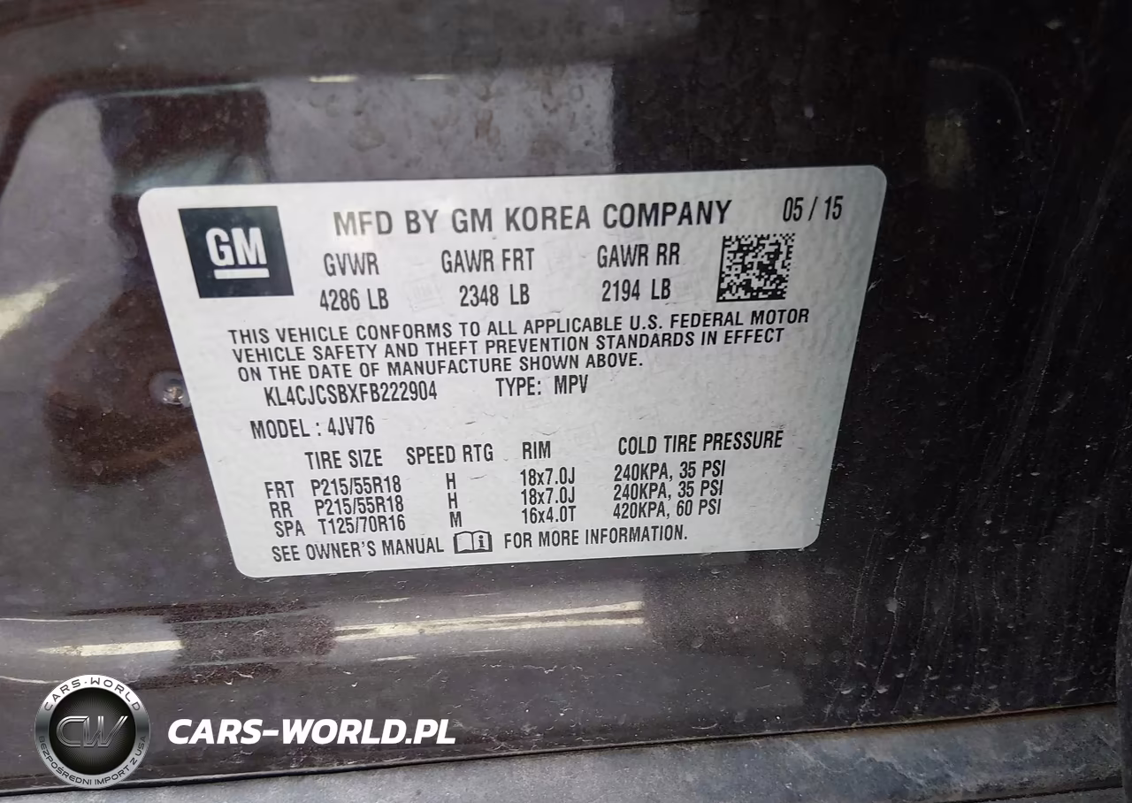 2015 Buick Encore Leather VIN:KL4CJCSBXFB222904 - 9
