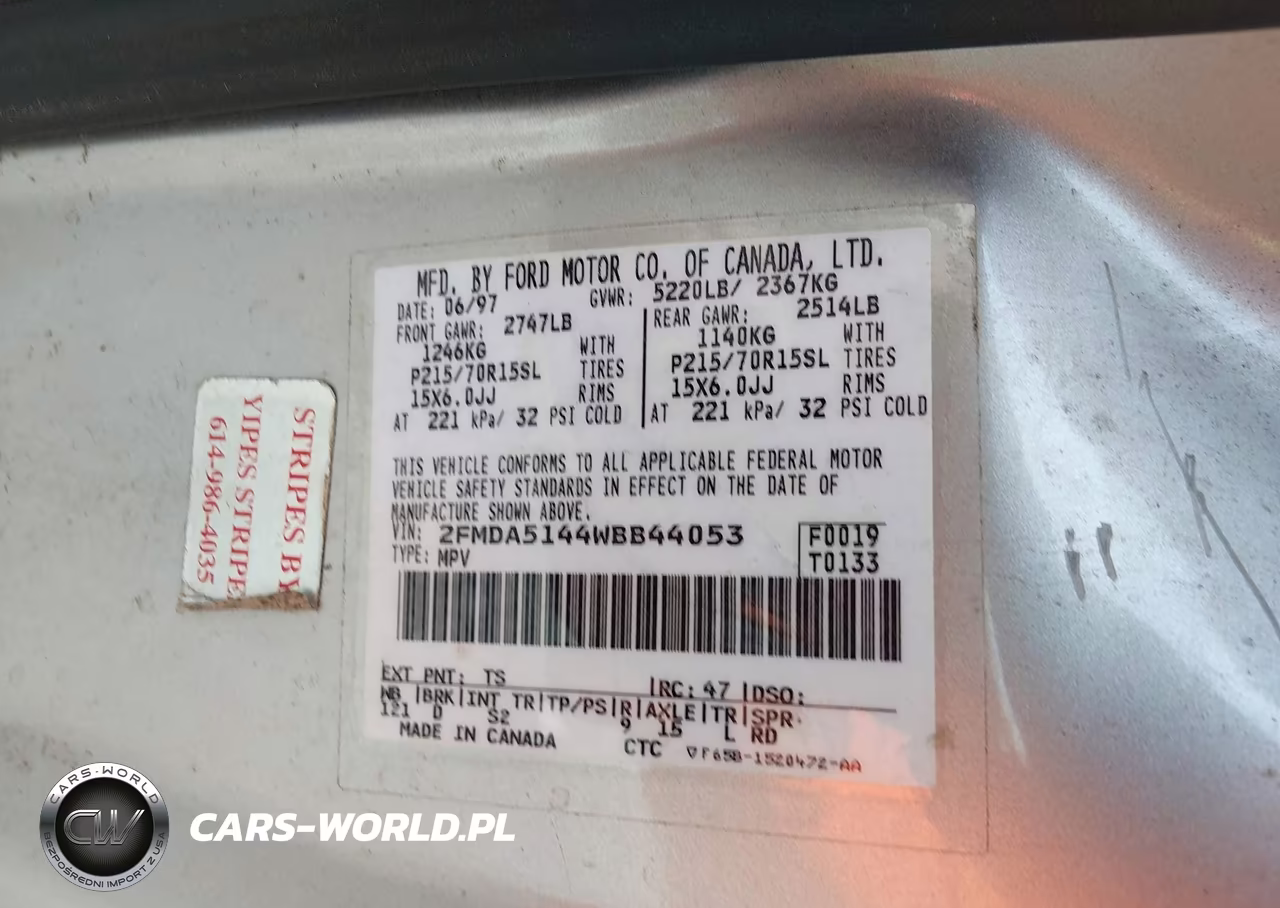 1998 Ford Windstar Gl-Limited-Lx VIN:2FMDA5144WBB44053 - 9