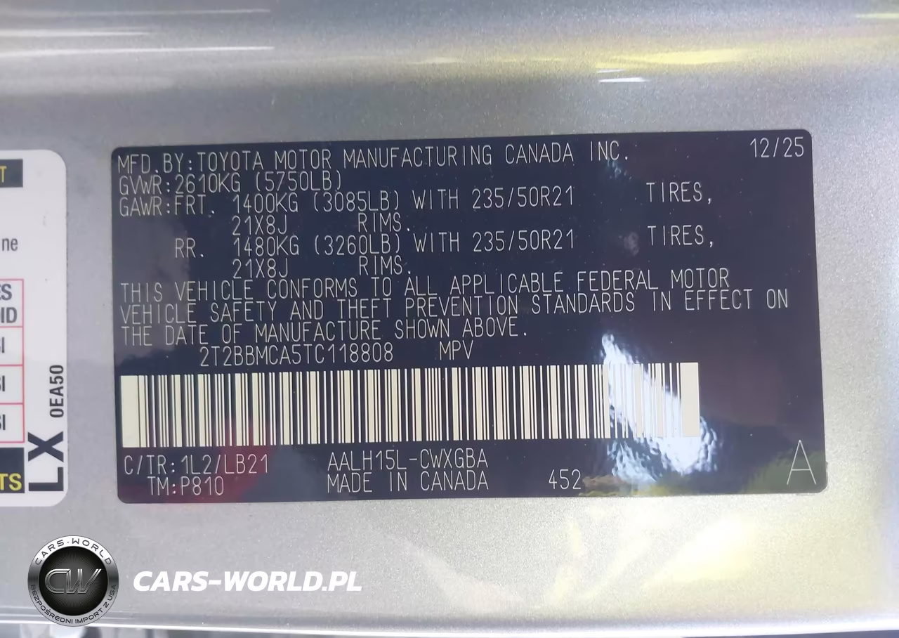 2026 Lexus Rx 350H Premium+ VIN:2T2BBMCA5TC118808 - 9