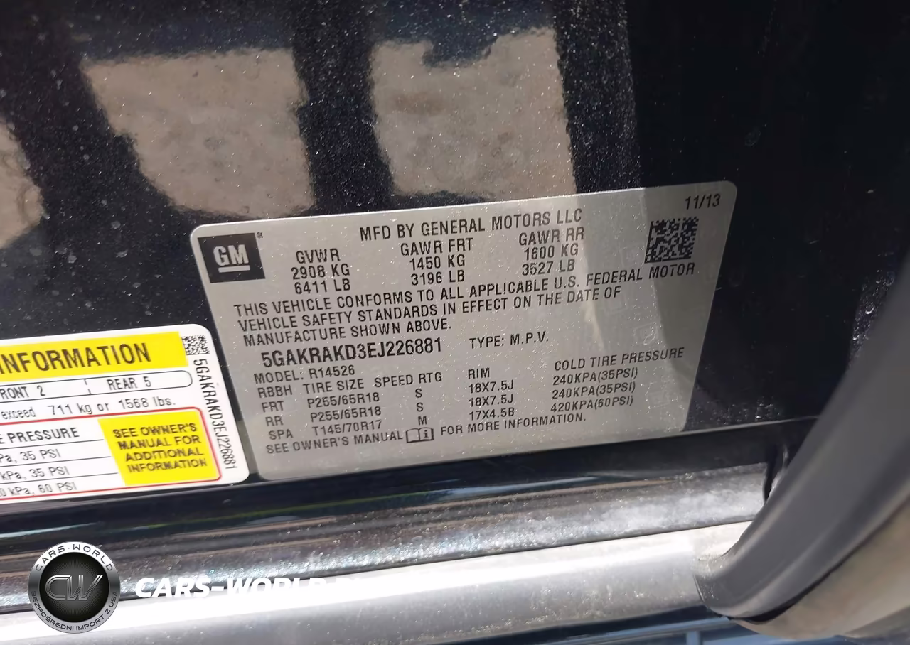 2014 Buick Enclave Convenience VIN:5GAKRAKD3EJ226881 - 9