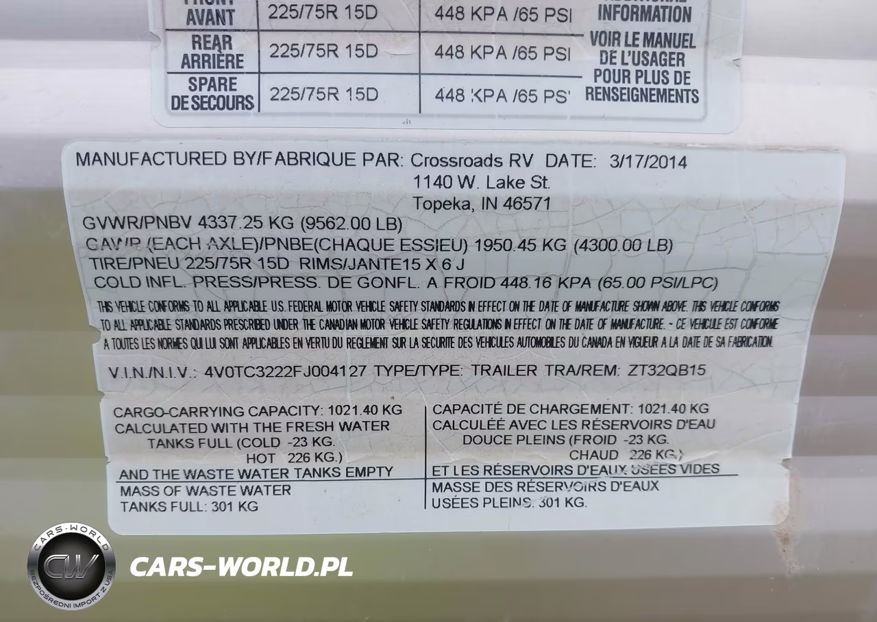 2015 Crossroads Other VIN:4V0TC3222FJ004127 - 9