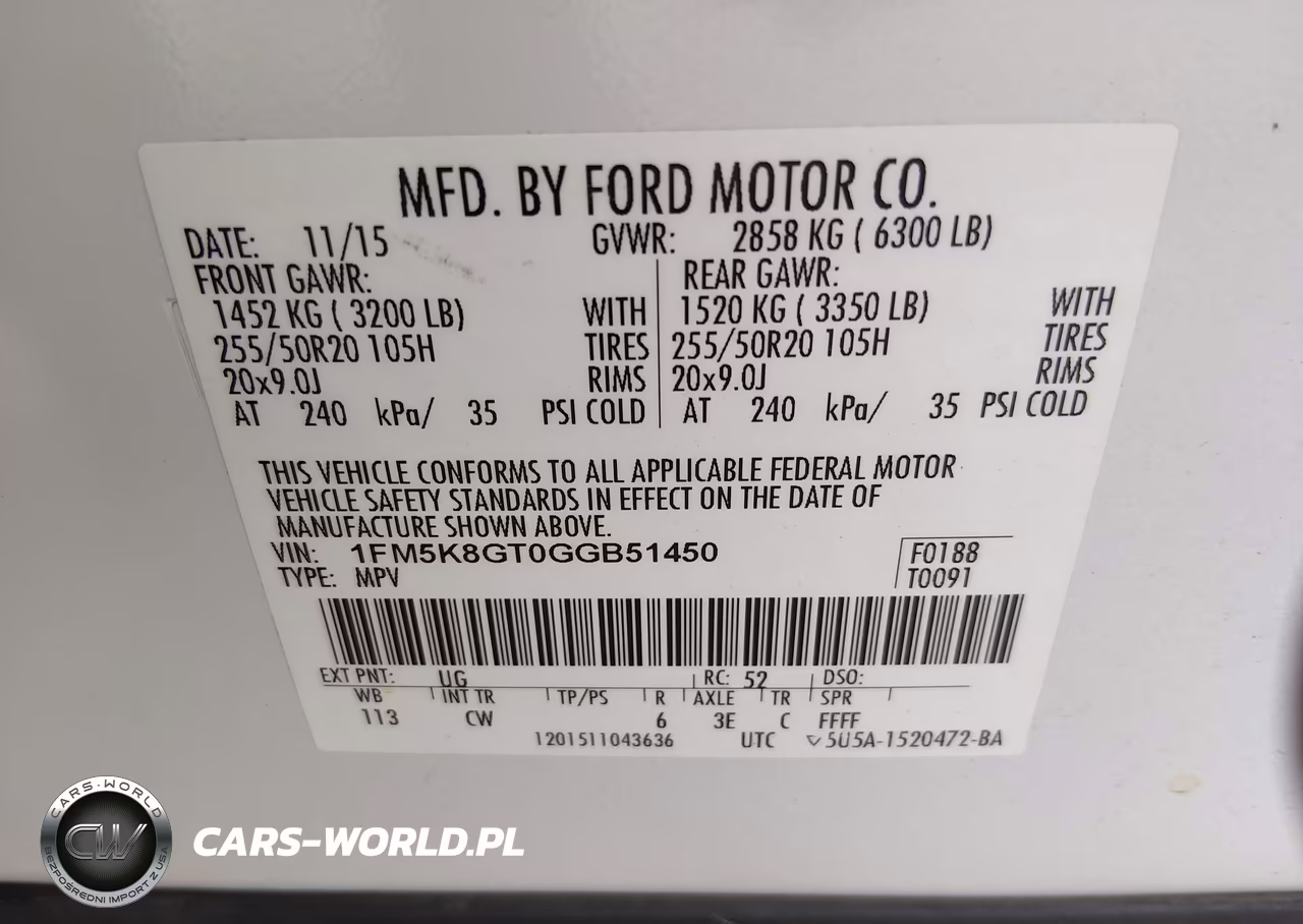 2016 Ford Explorer Sport VIN:1FM5K8GT0GGB51450 - 9