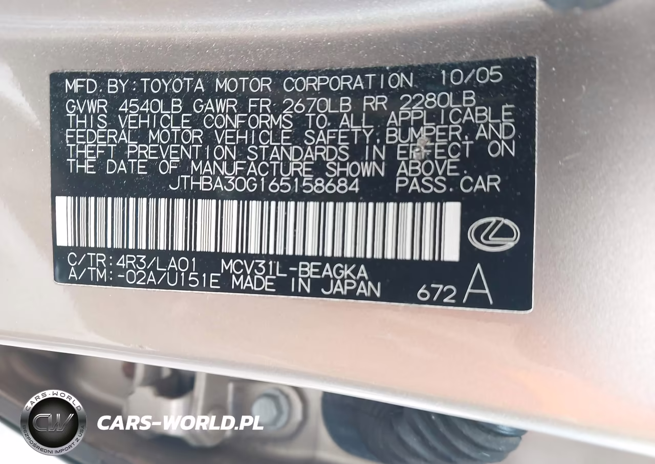 2006 Lexus Es 330 VIN:JTHBA30G165158684 - 9