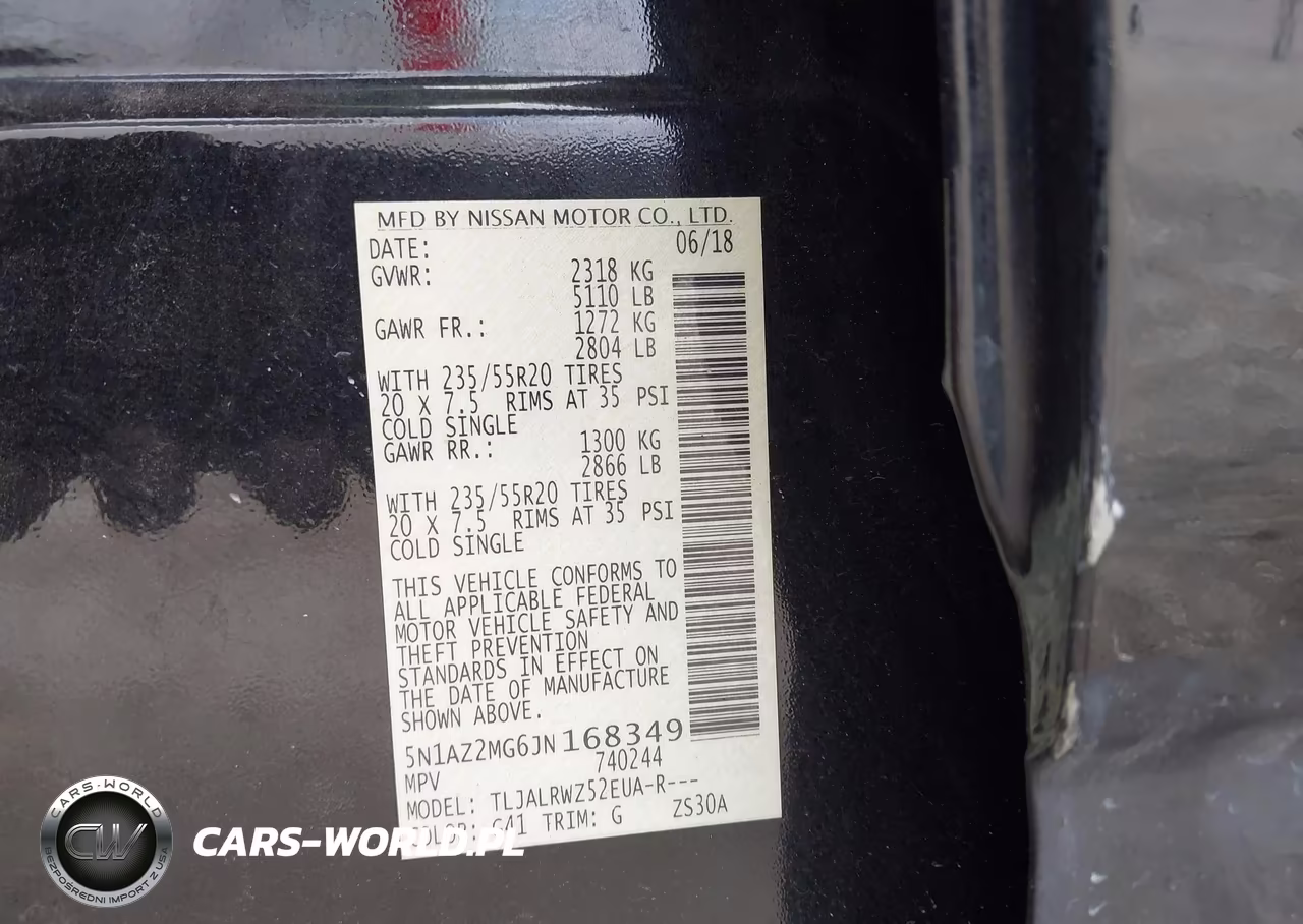 2018 Nissan Murano Sl VIN:5N1AZ2MG6JN168349 - 9