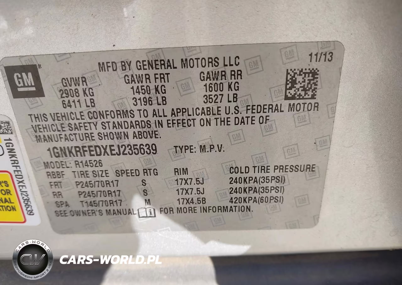2014 Chevrolet Traverse Ls VIN:1GNKRFEDXEJ235639 - 9