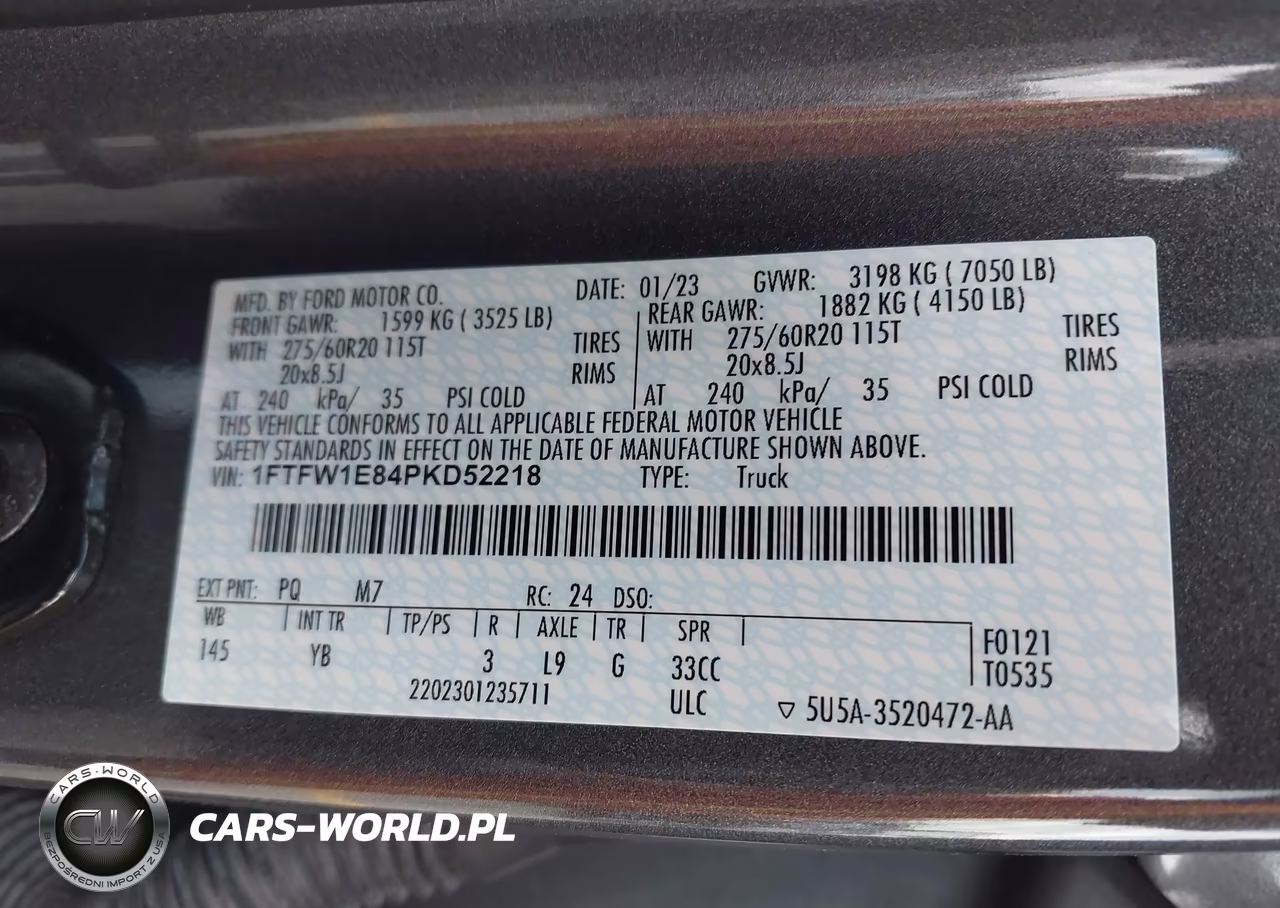 2023 Ford F-150 Xlt VIN:1FTFW1E84PKD52218 - 9