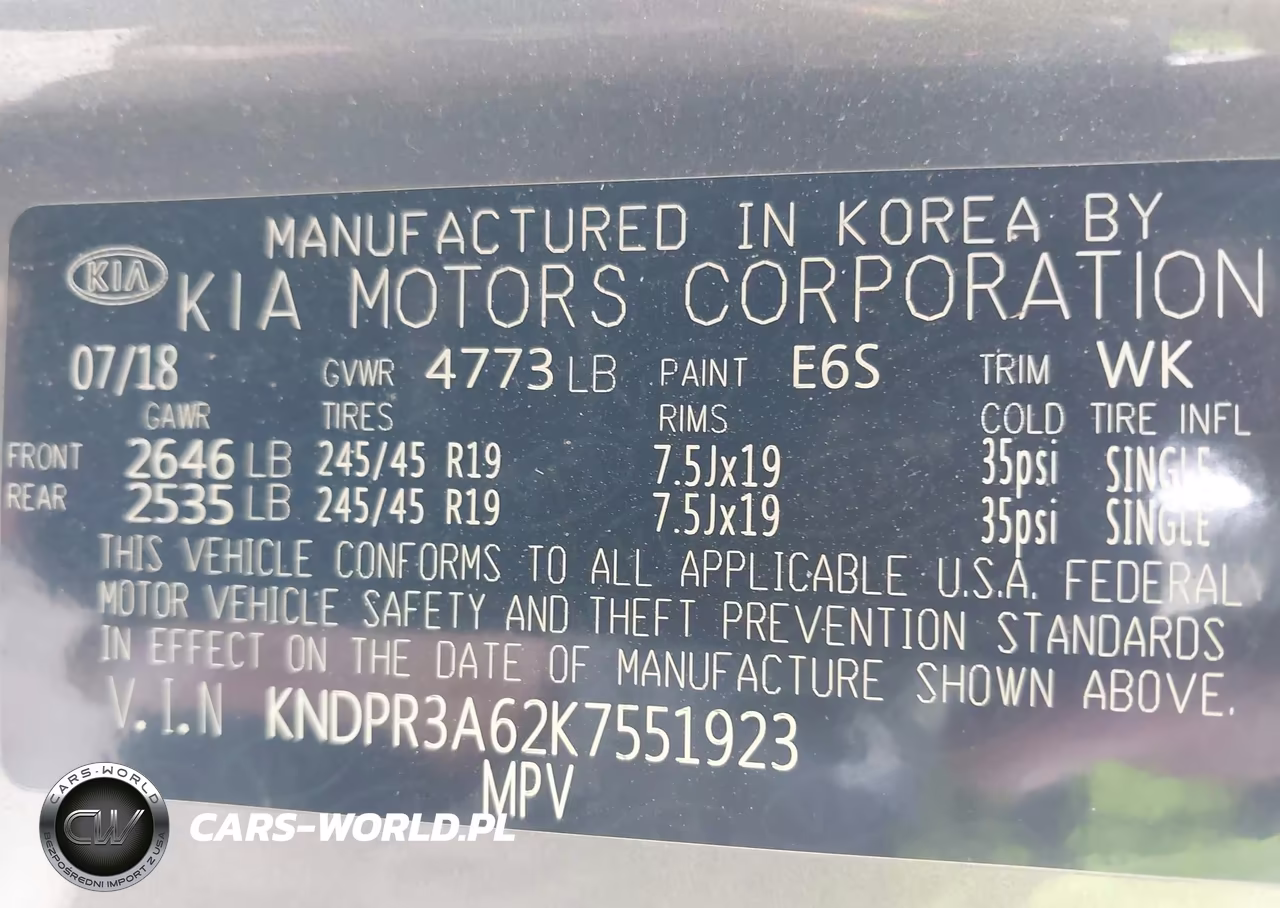 2019 Kia Sportage Sx Turbo VIN:KNDPR3A62K7551923 - 9