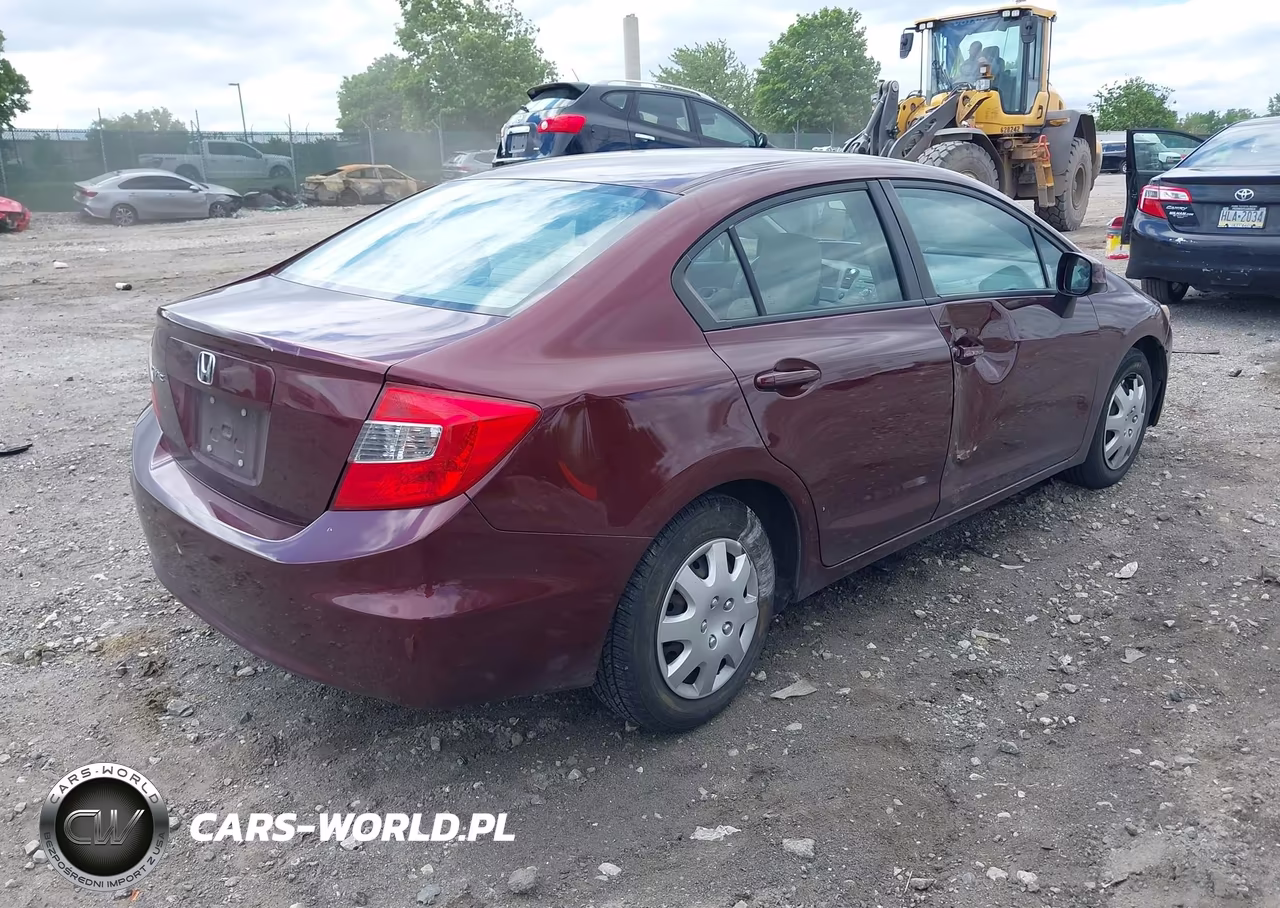 2012 Honda Civic Lx VIN:19XFB2F54CE390339 - 4
