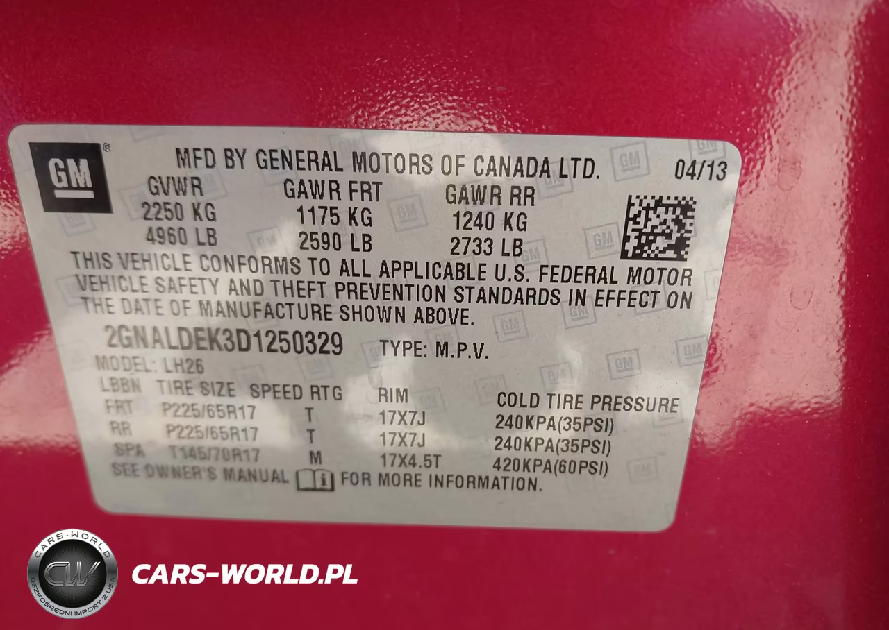 2013 Chevrolet Equinox 1Lt VIN:2GNALDEK3D1250329 - 9
