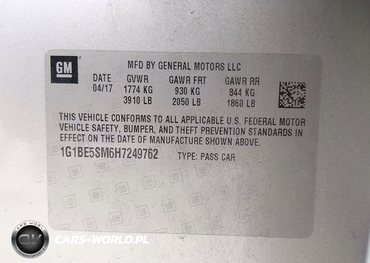 2017 Chevrolet Cruze Lt Auto VIN:1G1BE5SM6H7249762 - 9