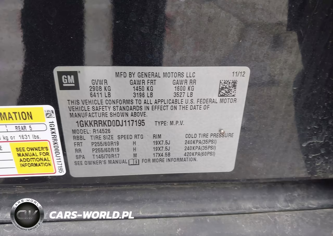 2013 GMC Acadia Slt-1 VIN:1GKKRRKD0DJ117195 - 9