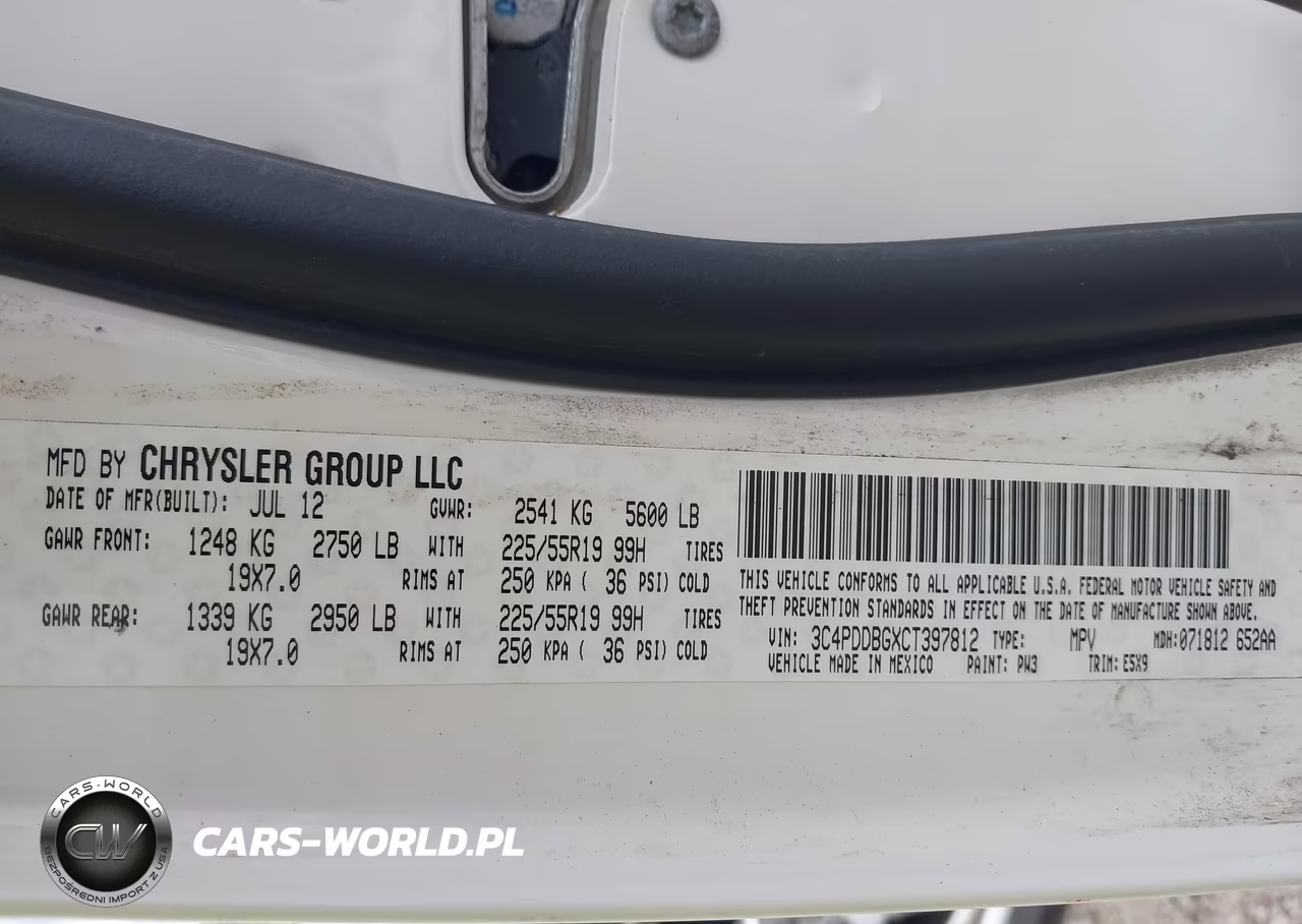 2012 Dodge Journey Sxt VIN:3C4PDDBGXCT397812 - 9