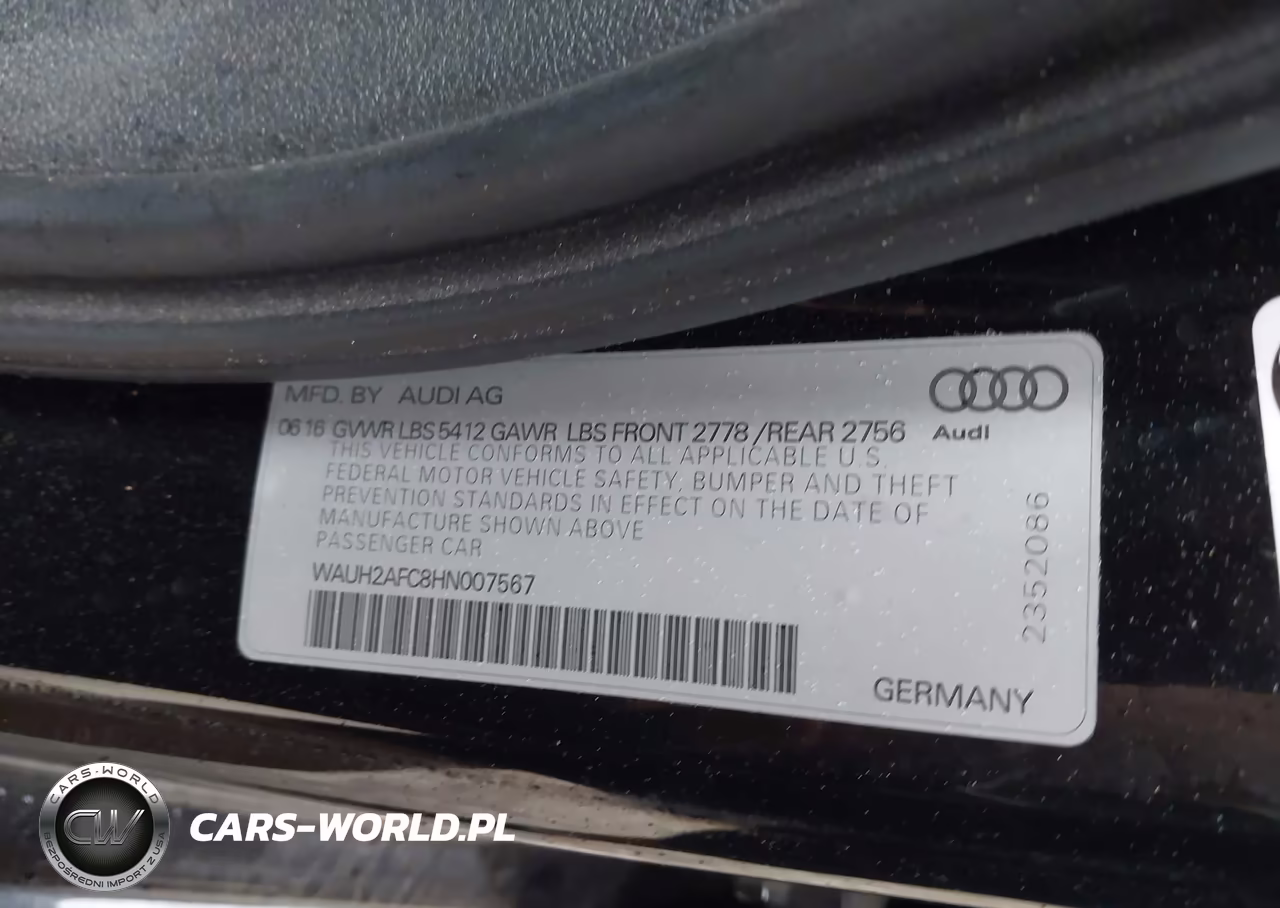 2017 Audi A6 Prestige VIN:WAUH2AFC8HN007567 - 9