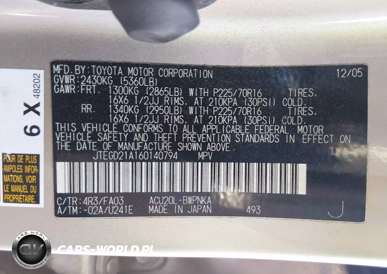 2006 Toyota Highlander VIN:JTEGD21A160140794 - 9