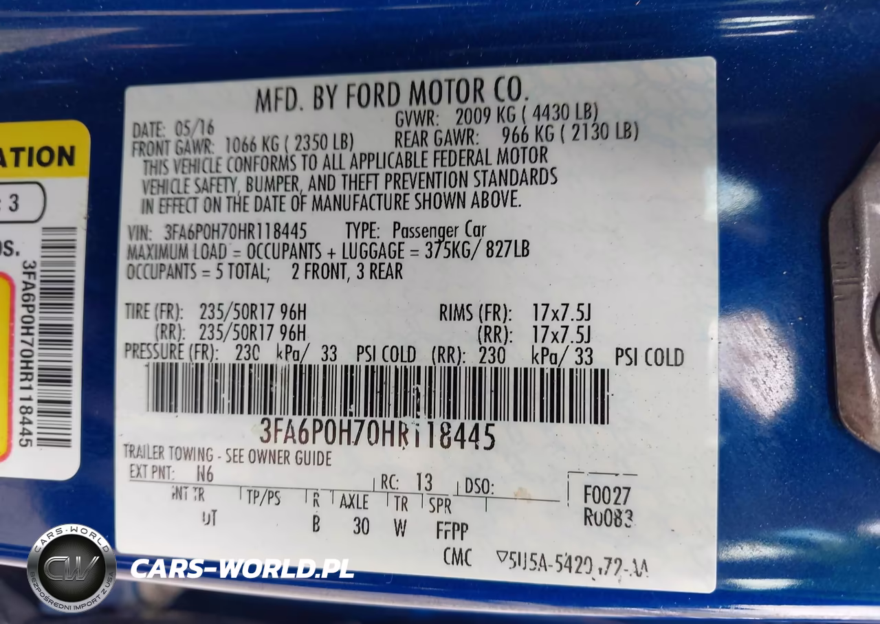 2017 Ford Fusion Se VIN:3FA6P0H70HR118445 - 9