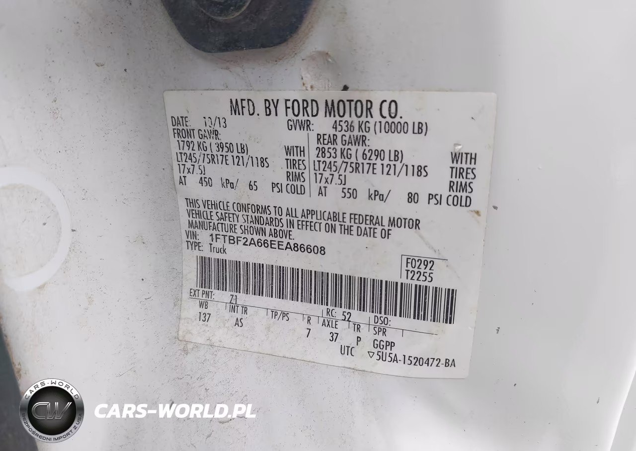 2014 Ford F-250 Xl VIN:1FTBF2A66EEA86608 - 9