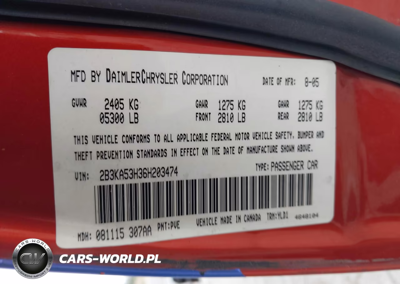 2006 Dodge Charger Rt VIN:2B3KA53H36H203474 - 9