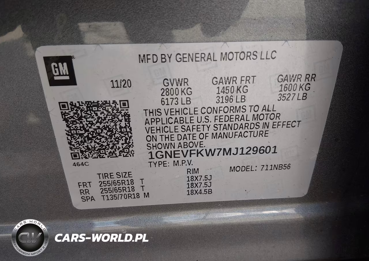 2021 Chevrolet Traverse Awd Ls VIN:1GNEVFKW7MJ129601 - 9