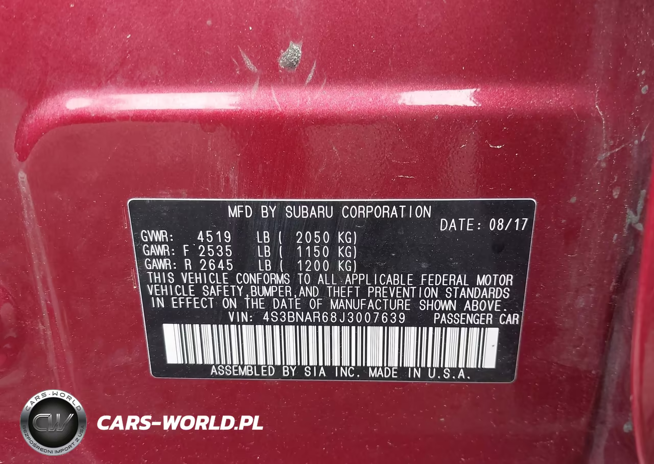 2018 Subaru Legacy 2.5I Sport VIN:4S3BNAR68J3007639 - 9