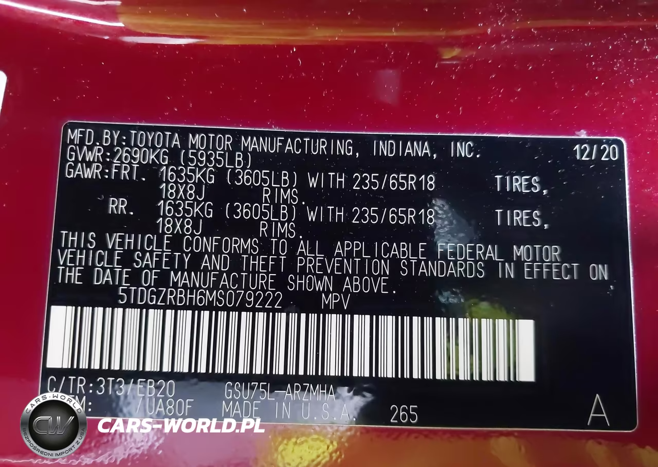 2021 Toyota Highlander Xle VIN:5TDGZRBH6MS079222 - 9