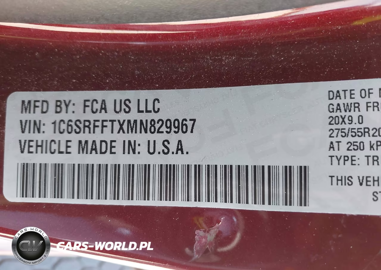 2021 Ram 1500 Lone Star 4X4 5'7 Box VIN:1C6SRFFTXMN829967 - 9