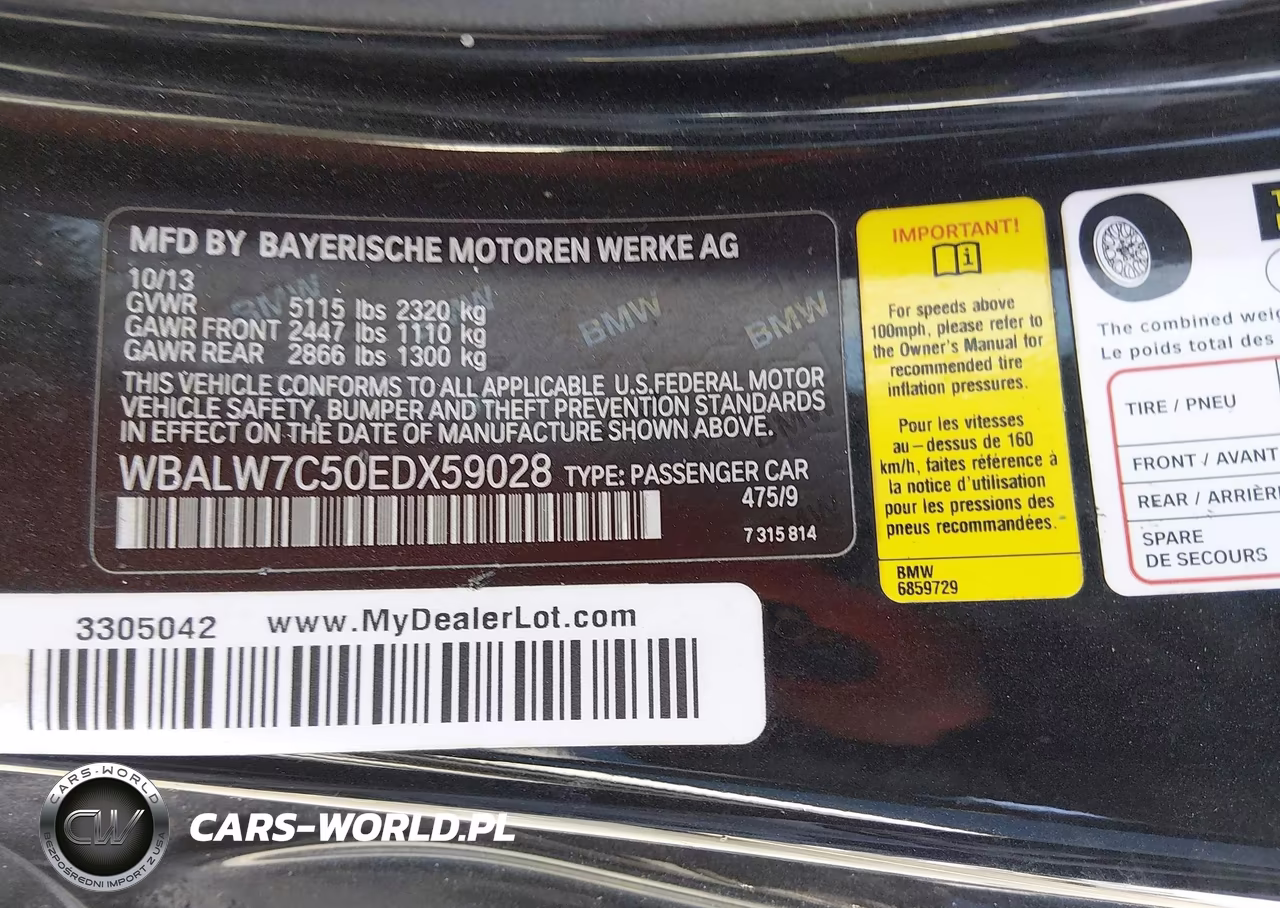 2014 BMW 640I VIN:WBALW7C50EDX59028 - 9