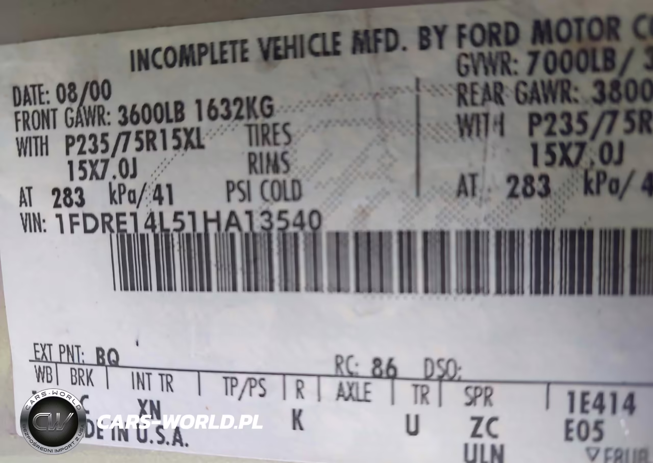 2001 Ford E-150 Recreational VIN:1FDRE14L51HA13540 - 9