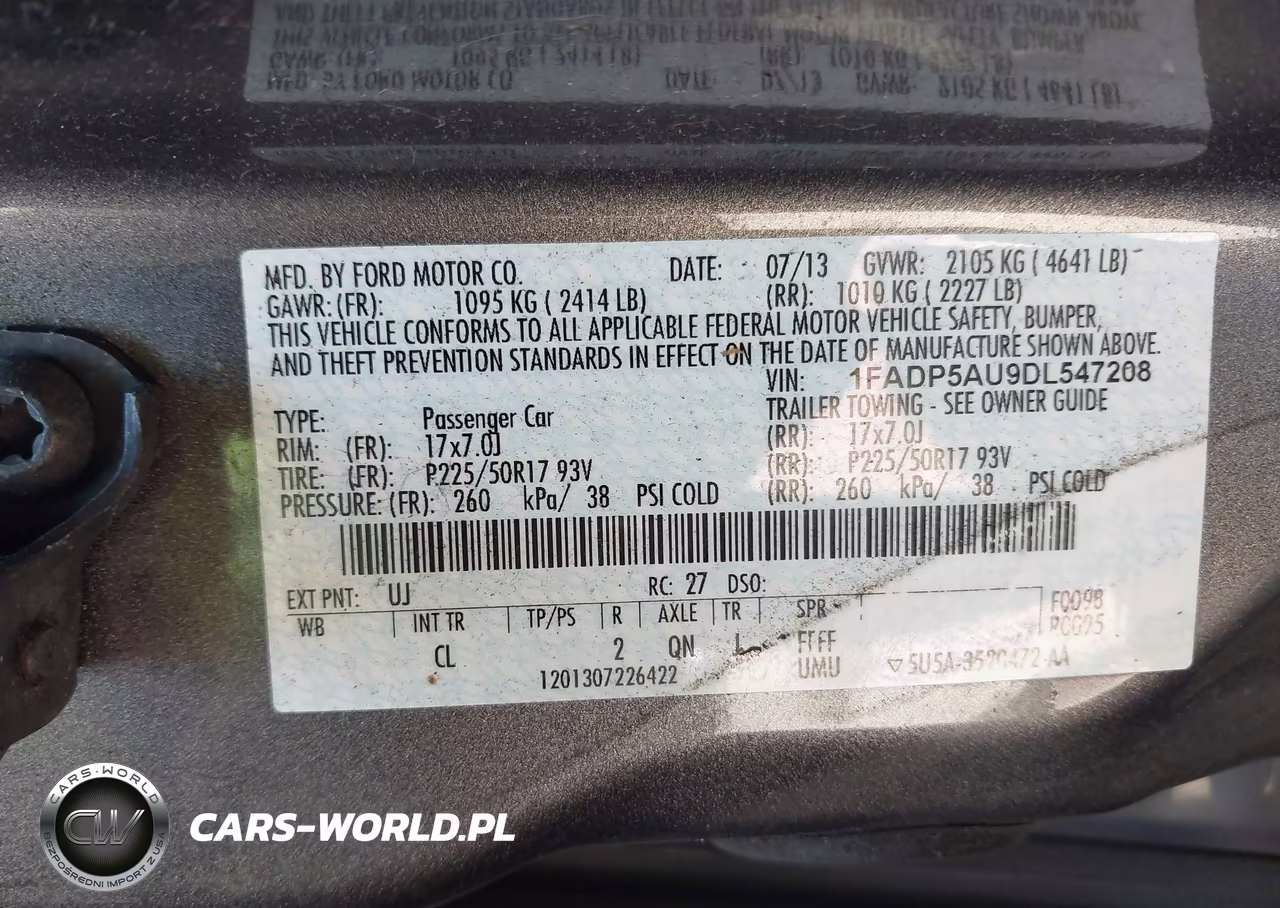 2013 Ford C-Max Hybrid Se VIN:1FADP5AU9DL547208 - 9
