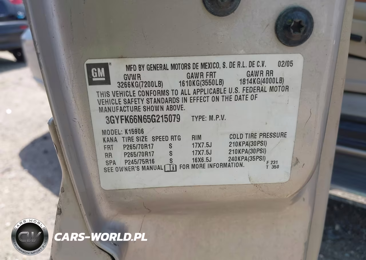 2005 Cadillac Escalade Esv VIN:3GYFK66N65G215079 - 9