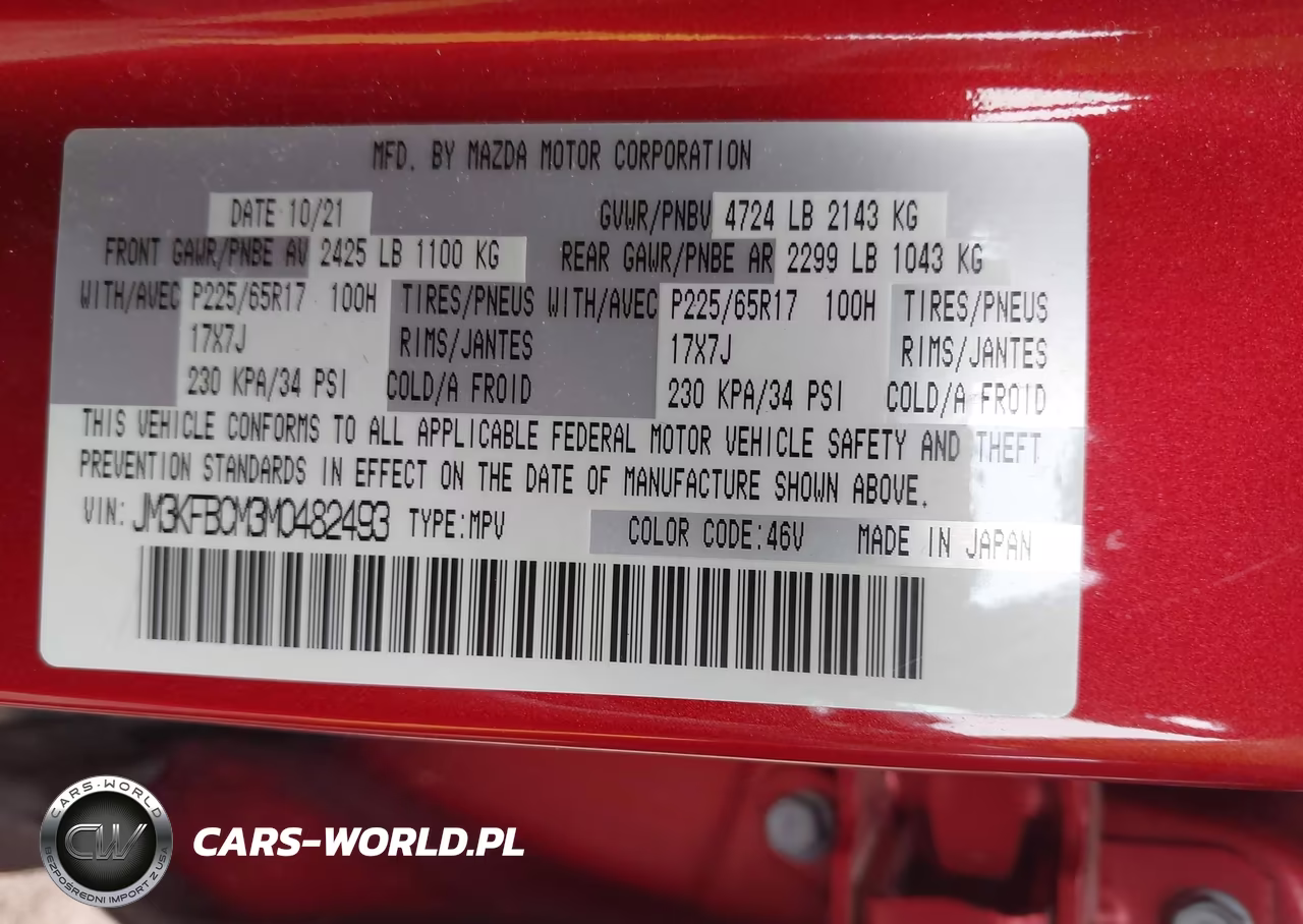 2021 Mazda Cx-5 Touring VIN:JM3KFBCM3M0482493 - 9