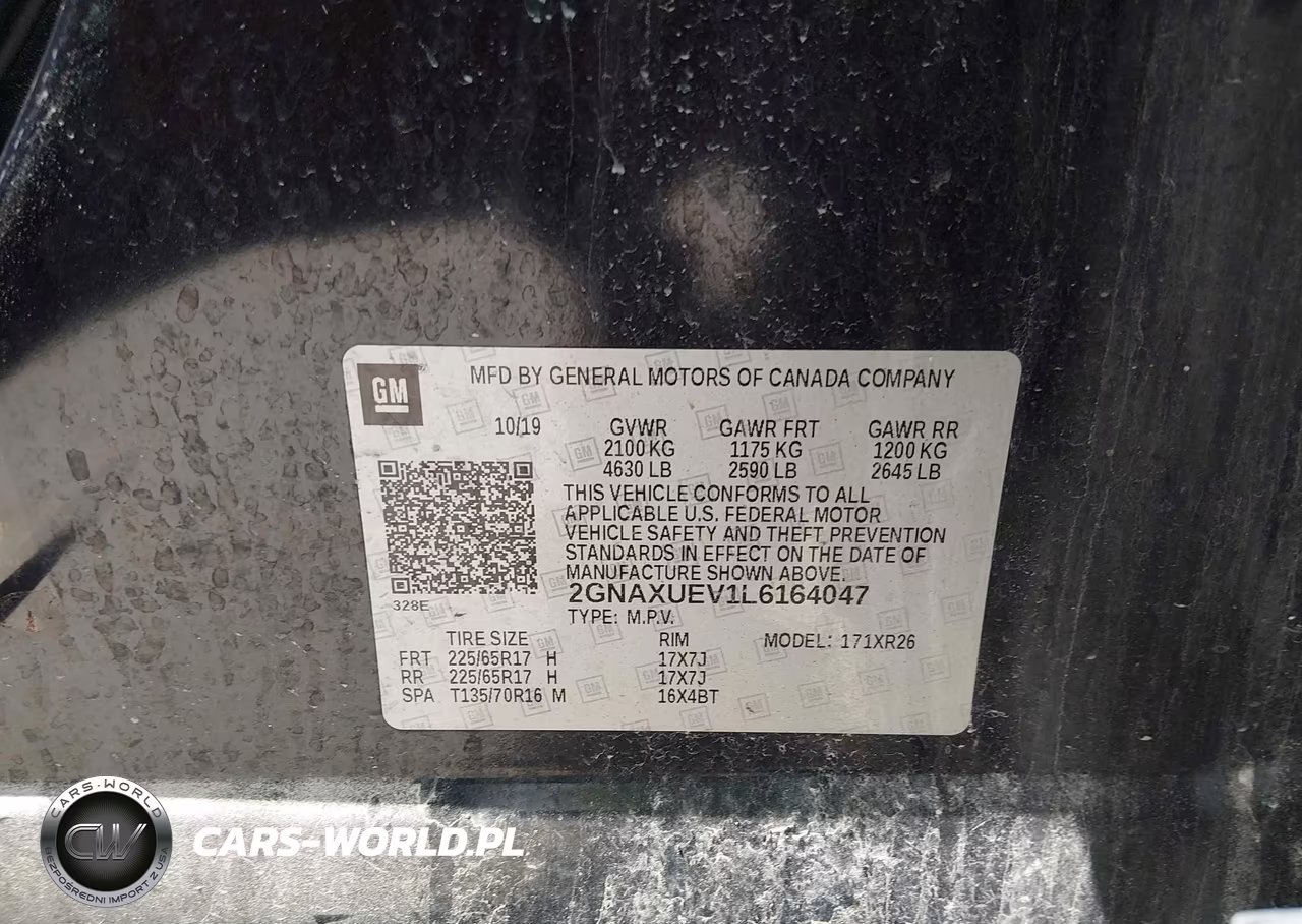 2020 Chevrolet Equinox Awd Lt 1.5L Turbo VIN:2GNAXUEV1L6164047 - 9