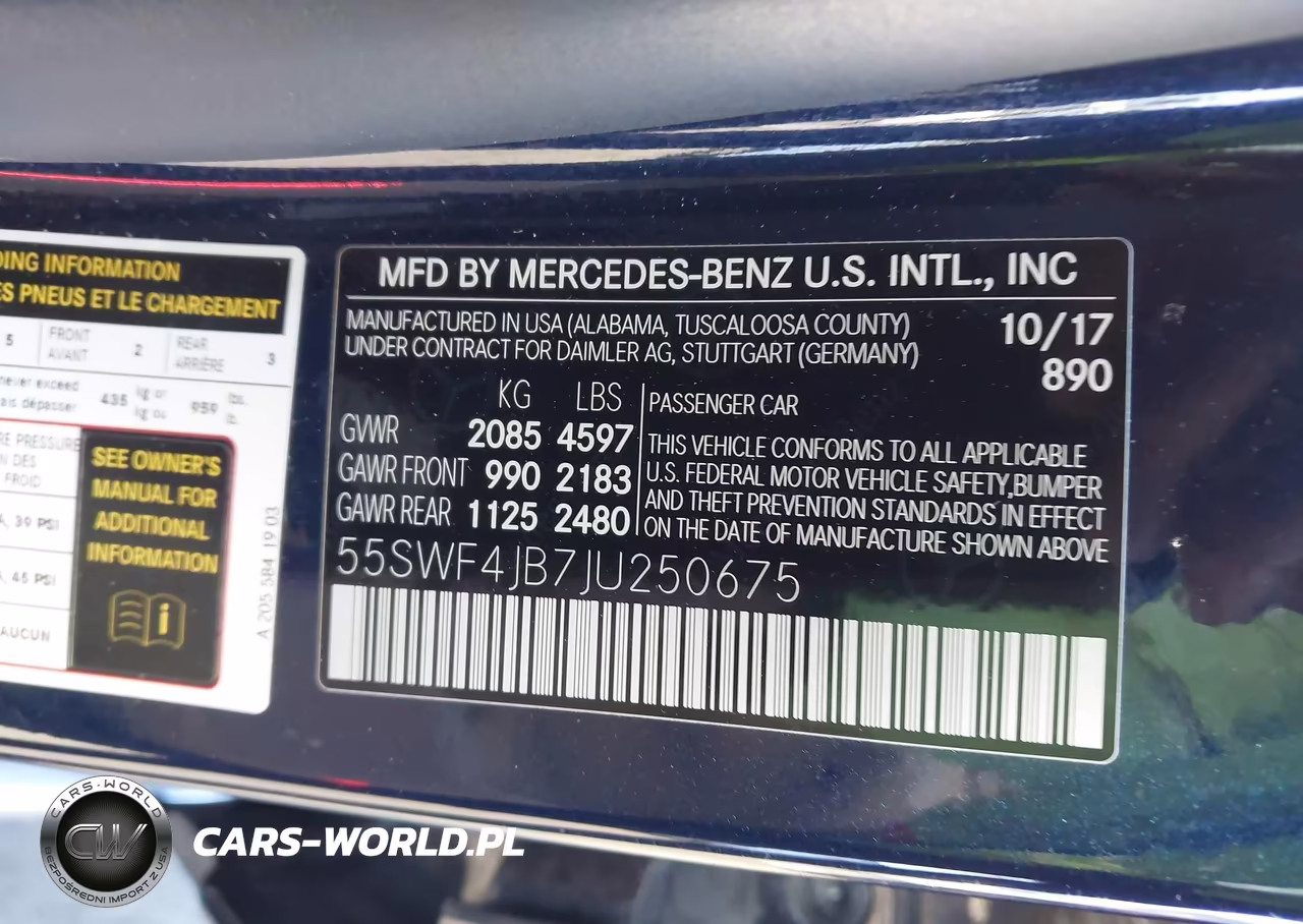 2018 Mercedes-Benz C 300 VIN:55SWF4JB7JU250675 - 9