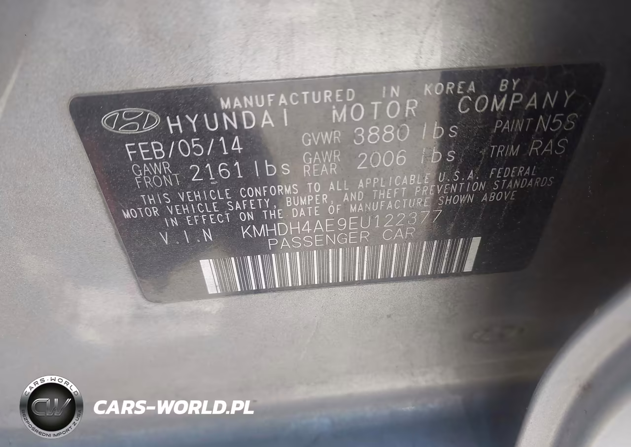 2014 Hyundai Elantra Se VIN:KMHDH4AE9EU122377 - 9