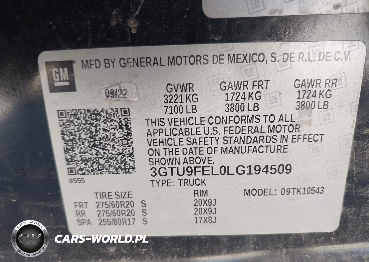 2020 GMC Sierra 1500 4Wd Short Box Denali VIN:3GTU9FEL0LG194509 - 9